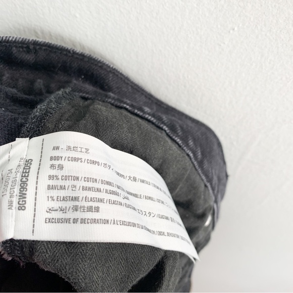 Abercrombie & Fitch The Skinny High Waisted Black Jeans Sz 28/6 - Picture 6 of 6